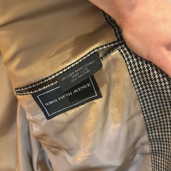 Vintage mens Burberry Black and tan Sport Coat - Picture 5 of 8